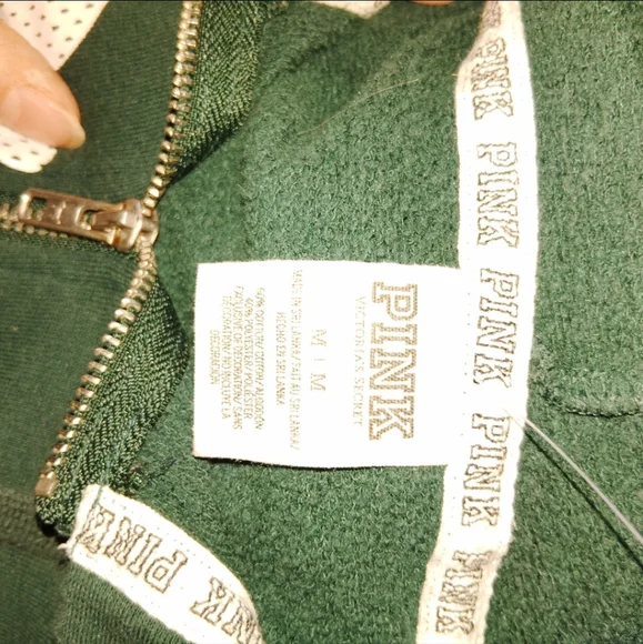 Victoria Secret PINK 1/4 Zip Hooded Sweatshirt - Medium - Picture 6 of 6